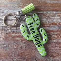 Cactus – Acrylic Keychain Blank (3") | Optional Sticker or UV DTF - Image 6