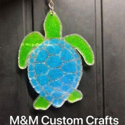 Turtle – Acrylic Keychain Blank (3") | Optional Sticker or UV DTF - Image 11