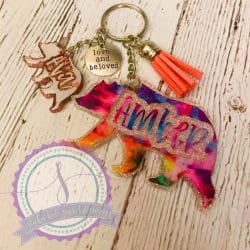 Bear – Acrylic Keychain Blank (3") | Optional Sticker or UV DTF - Image 12