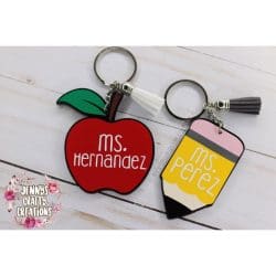 Apple – Acrylic Keychain Blank (3") | Optional Sticker or UV DTF - Image 13