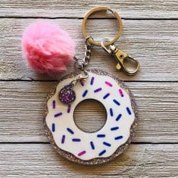 Donut – Acrylic Keychain Blank (3") | Optional Sticker or UV DTF - Image 5