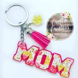 Mom (word) – Acrylic Keychain Blank (3") | Optional Sticker or UV DTF - Image 11