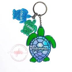 Turtle – Acrylic Keychain Blank (3") | Optional Sticker or UV DTF - Image 10