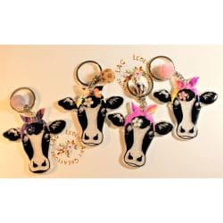 Cow with Bandana – Acrylic Keychain Blank (2") | Optional Sticker or UV DTF - Image 11
