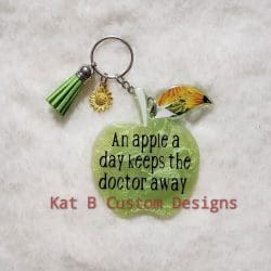 Apple – Acrylic Keychain Blank (3") | Optional Sticker or UV DTF - Image 12