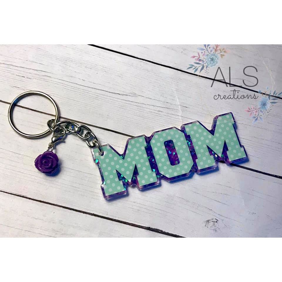 Mom (word) Acrylic Blank- Sticker- UV DTF (3 inch) - Image 13