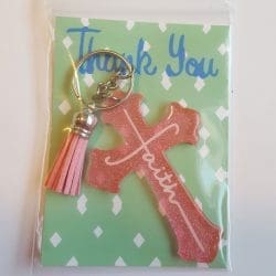 Cross – Acrylic Keychain Blank (3") | Optional Sticker or UV DTF - Image 9