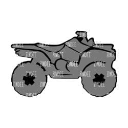 Alternative view of ATV – Acrylic Keychain Blank (3") | Optional Sticker or UV DTF