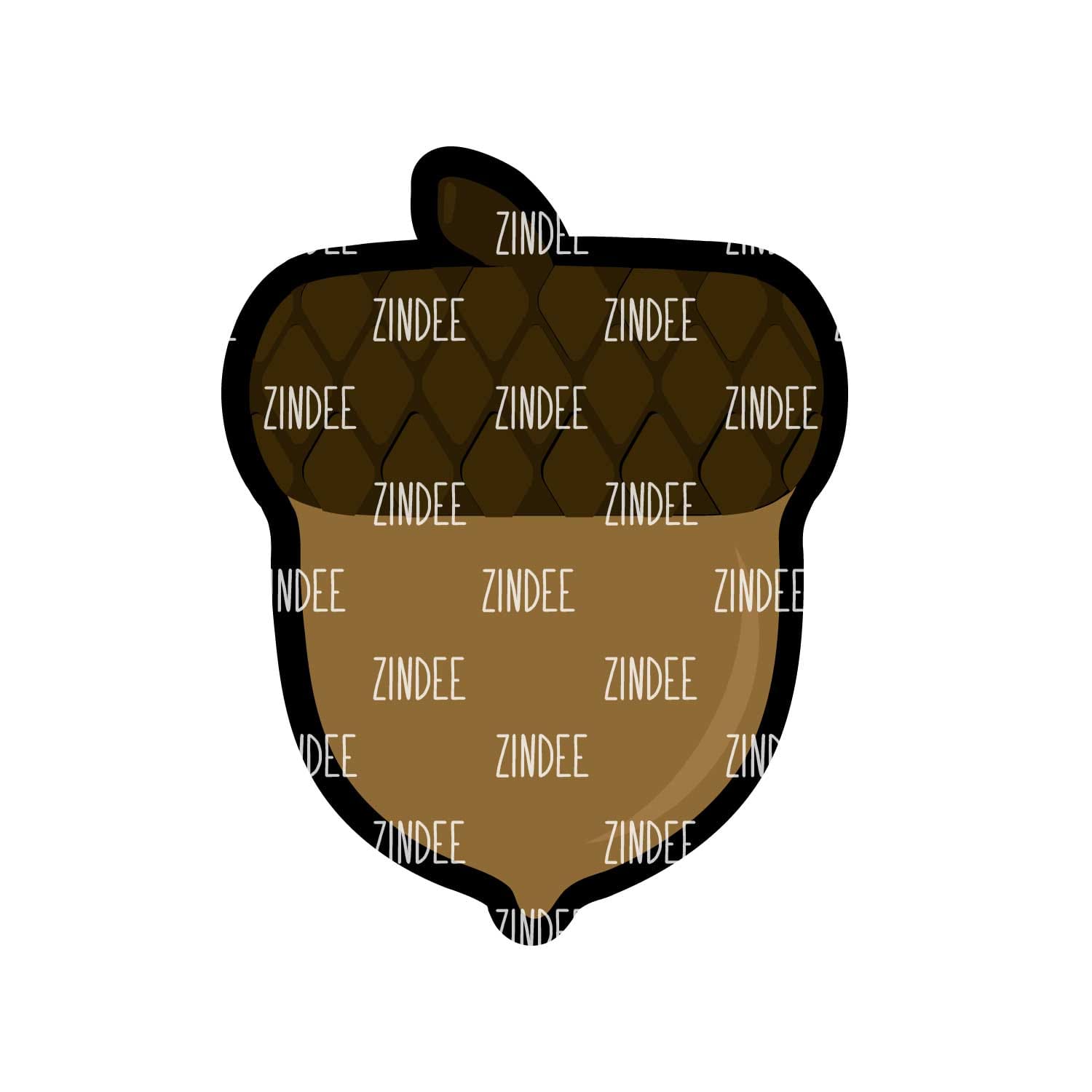 Alternative view of Acorn acrylic blank (2 inch) NO HOLE