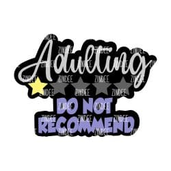 Adulting Star Rating – Acrylic Badge Reel Blank (2") No Hole | Optional Sticker or UV DTF