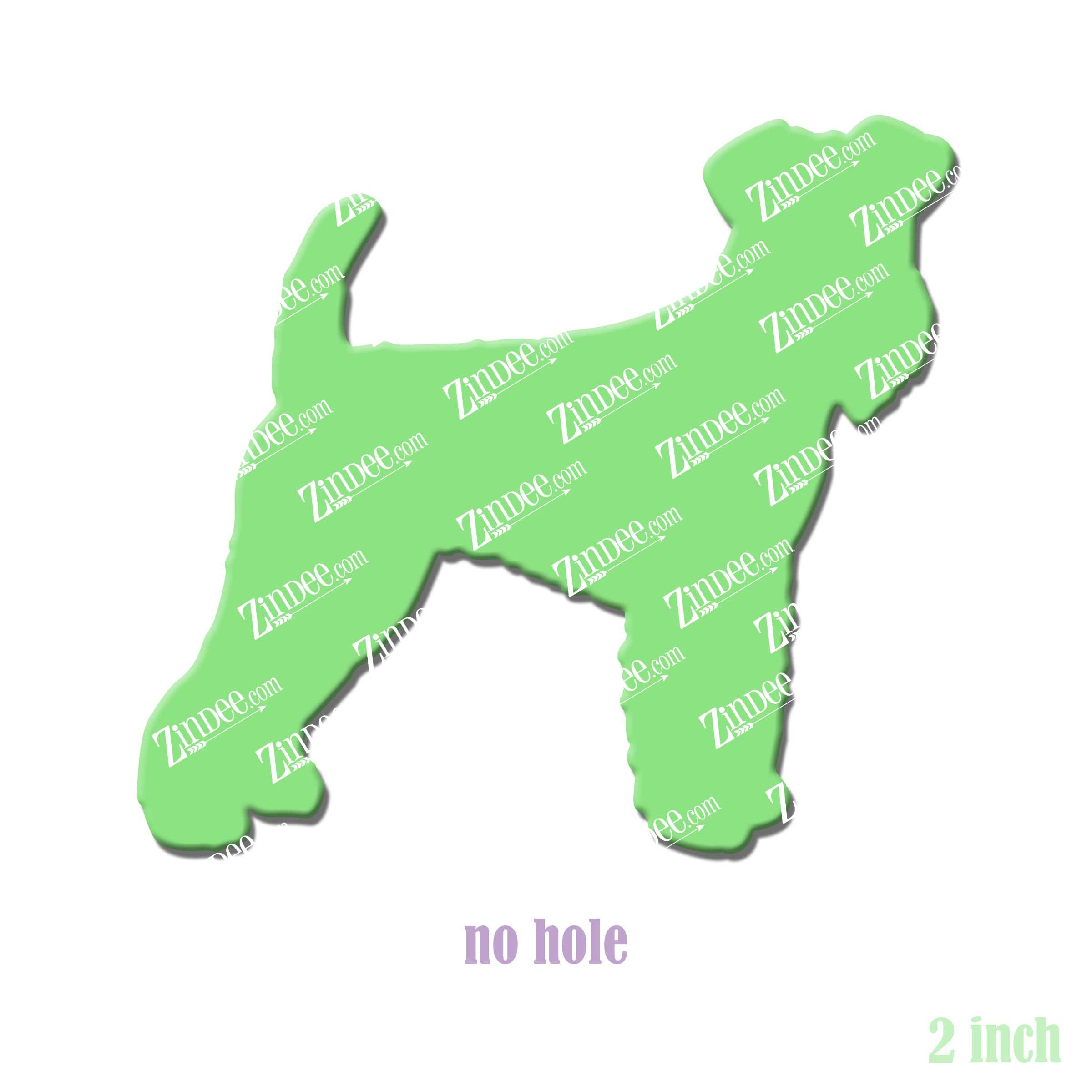 Airedale Terrier acrylic blank (2 inch) NO HOLE (5 piece minimum)