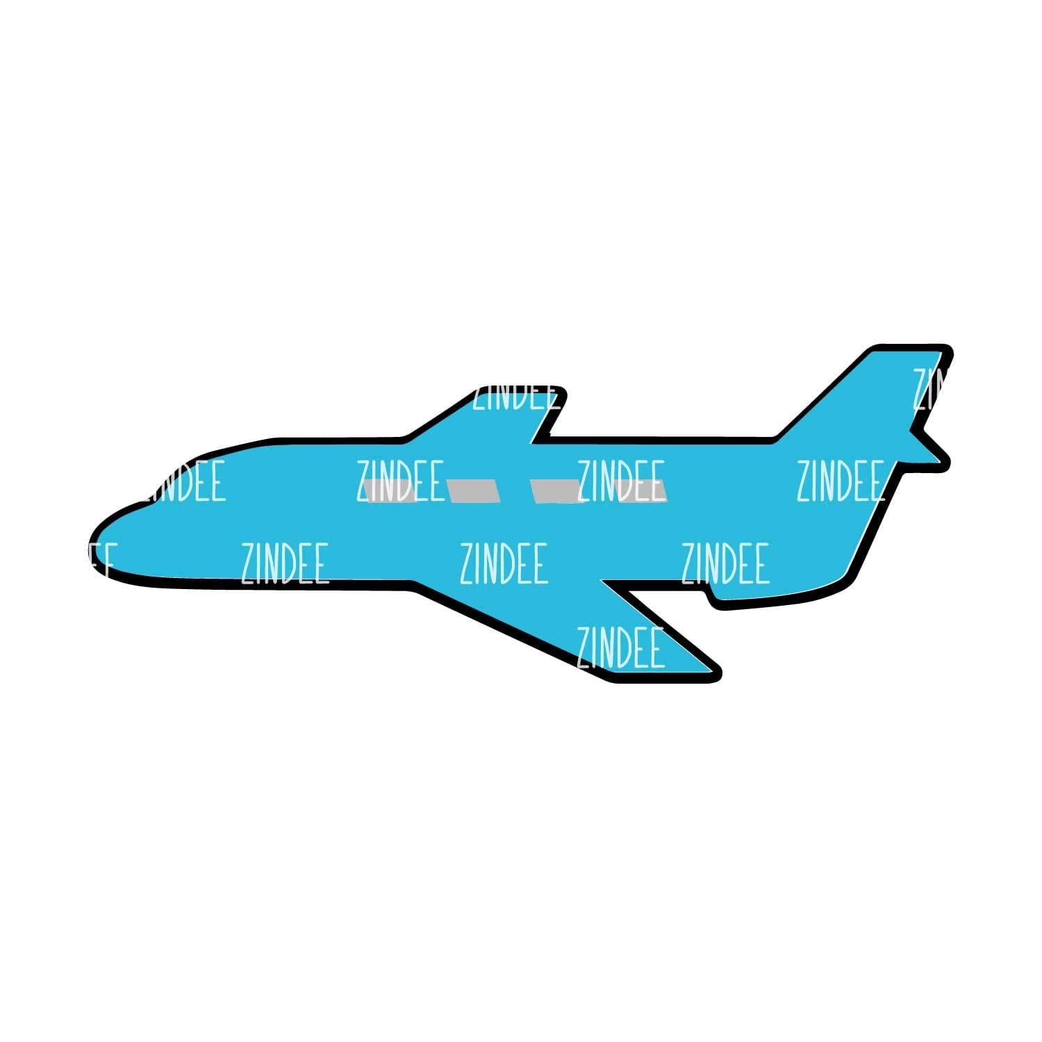 Alternative view of Airplane acrylic blank (3 inch)