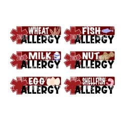 Allergy Tag – Acrylic Keychain Blank (2.5") | Optional Sticker or UV DTF