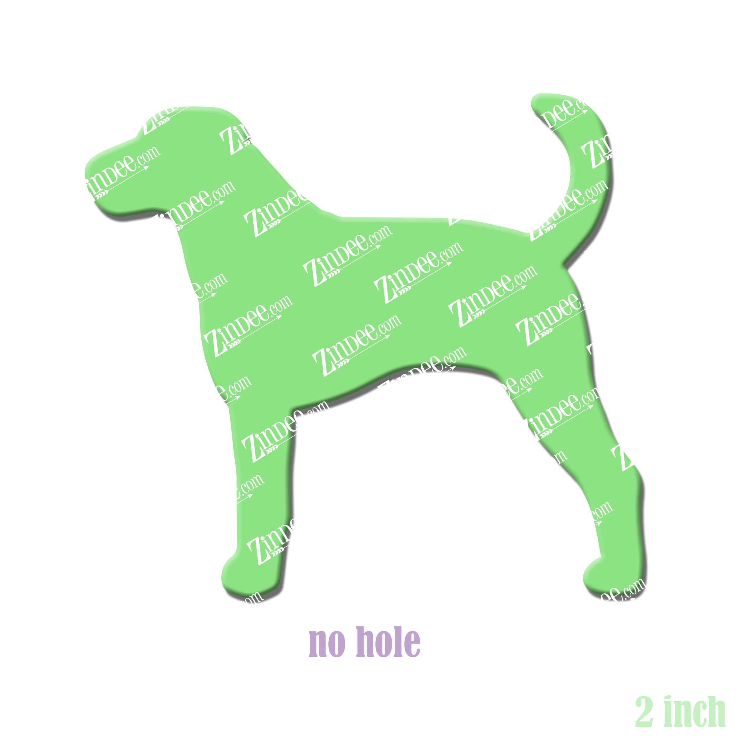 American Foxhound acrylic blank (2 inch) NO HOLE (5 piece minimum)