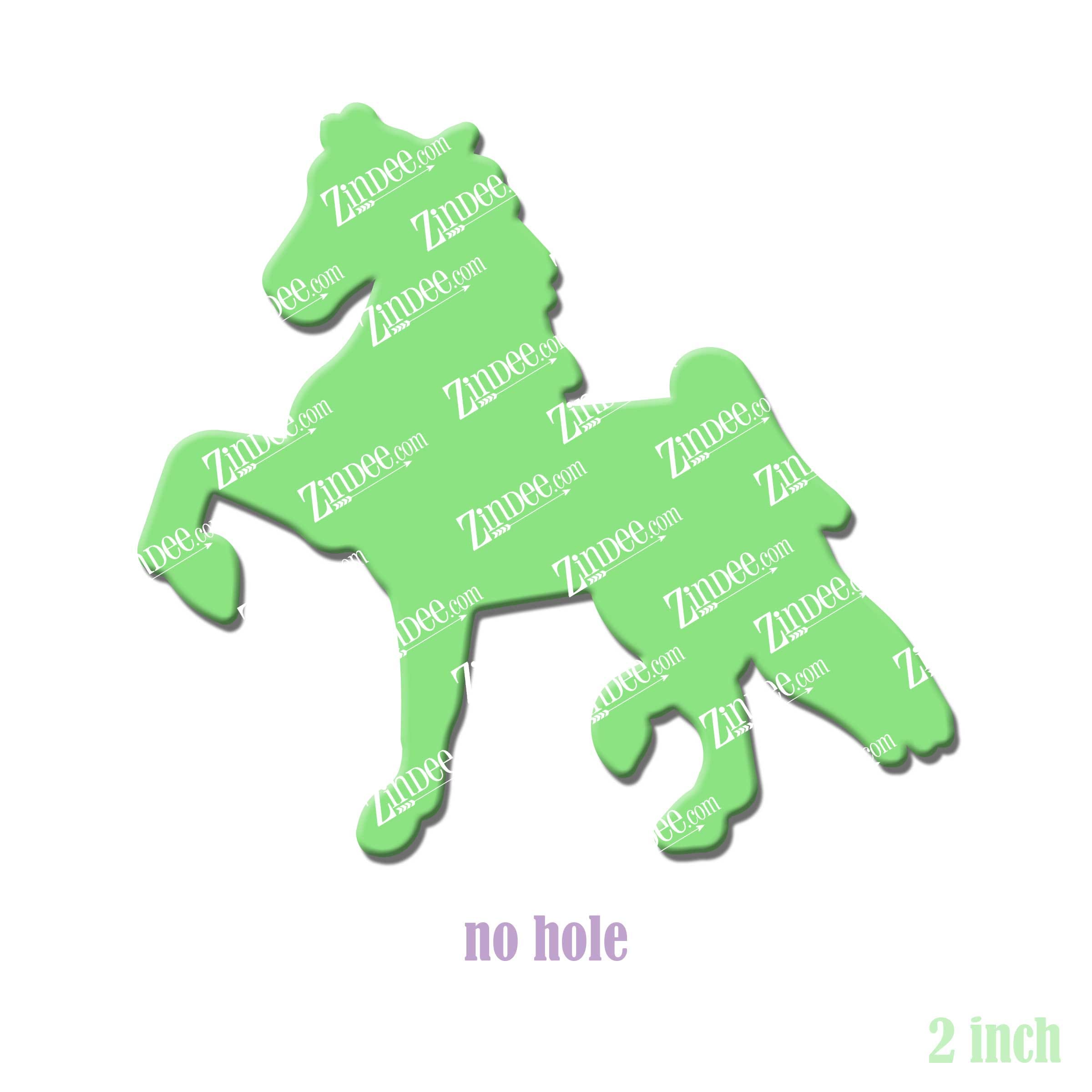 American Saddlebred acrylic blank (2 inch) NO HOLE (5 piece minimum)