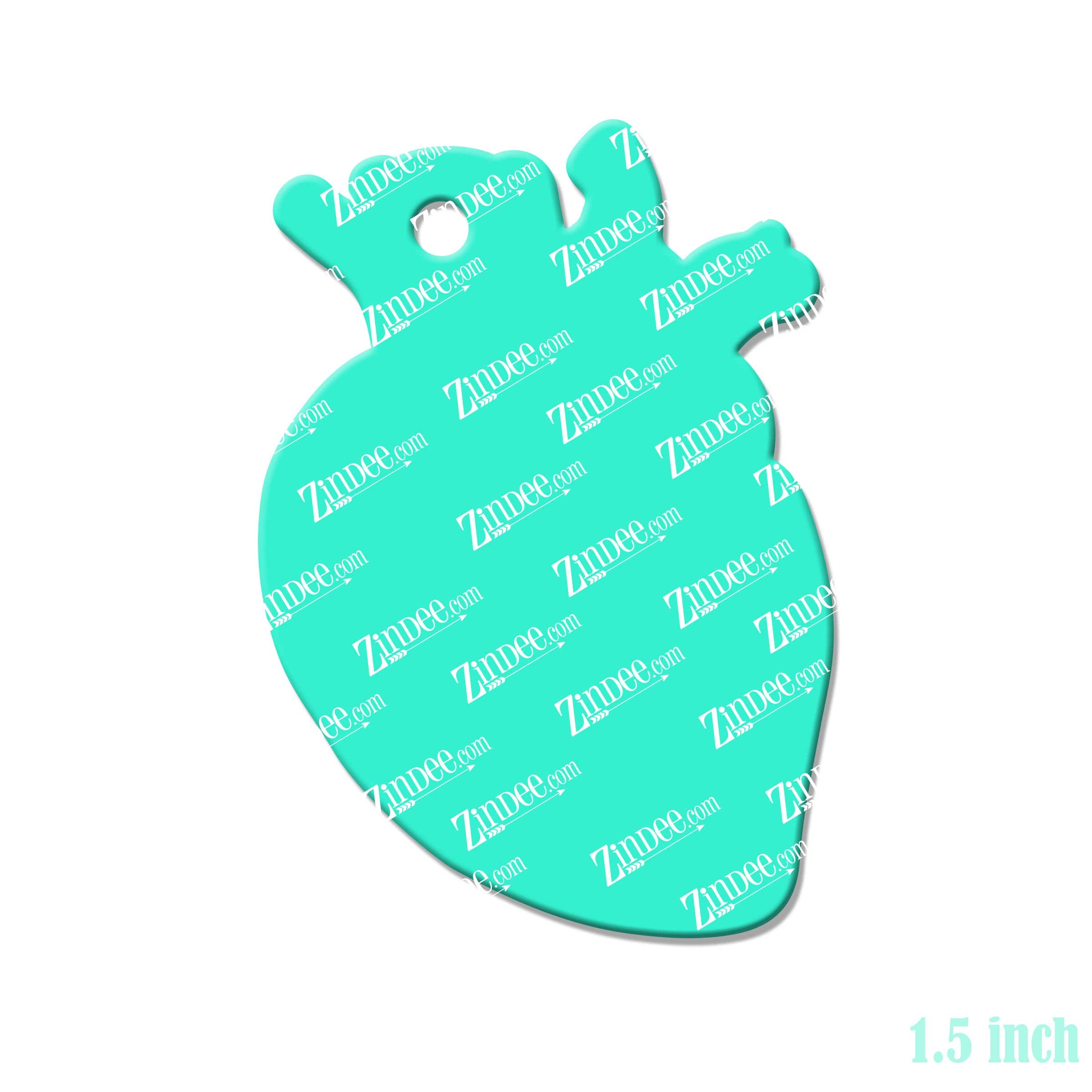 Anatomical Heart Acrylic Blank- Sticker- UV DTF (1.5 inch) - Image 2
