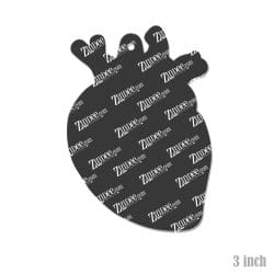 Alternative view of Anatomical Heart – Acrylic Keychain Blank (3") | Optional Sticker or UV DTF