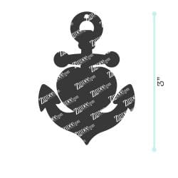 Anchor Heart 2 – Acrylic Keychain Blank (3") | Optional Sticker or UV DTF