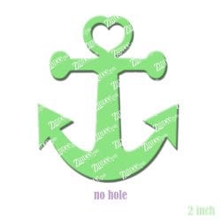 Anchor Heart 3 Acrylic Blank- Sticker- UV DTF (2 inch) NO HOLE (5 piece minimum)