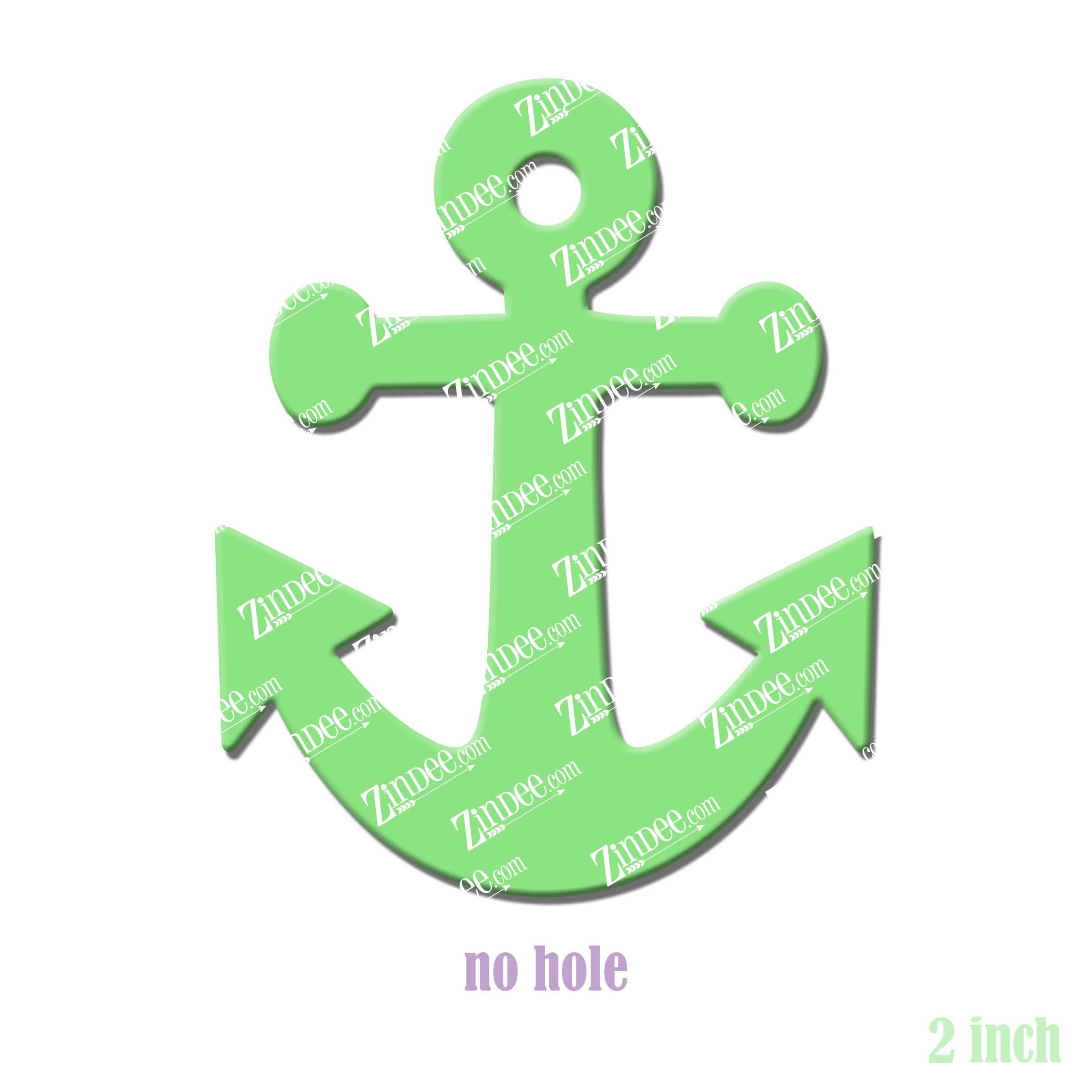 Alternative view of Anchor Simple Acrylic Blank- Sticker- UV DTF (2 inch) NO HOLE