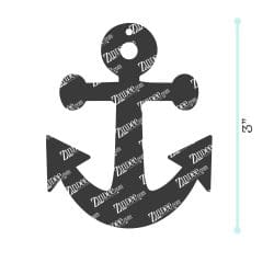 Alternative view of Anchor Simple – Acrylic Keychain Blank (3") | Optional Sticker or UV DTF