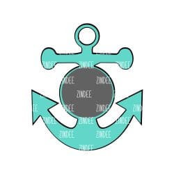 Alternative view of Anchor Monogram – Acrylic Keychain Blank (3") | Optional Sticker or UV DTF
