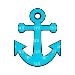Anchor Simple – Acrylic Keychain Blank (3") | Optional Sticker or UV DTF