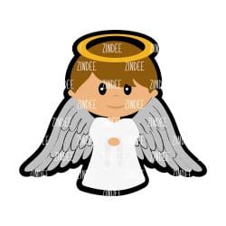 Alternative view of Angel – Acrylic Keychain Blank (2") | Optional Sticker or UV DTF