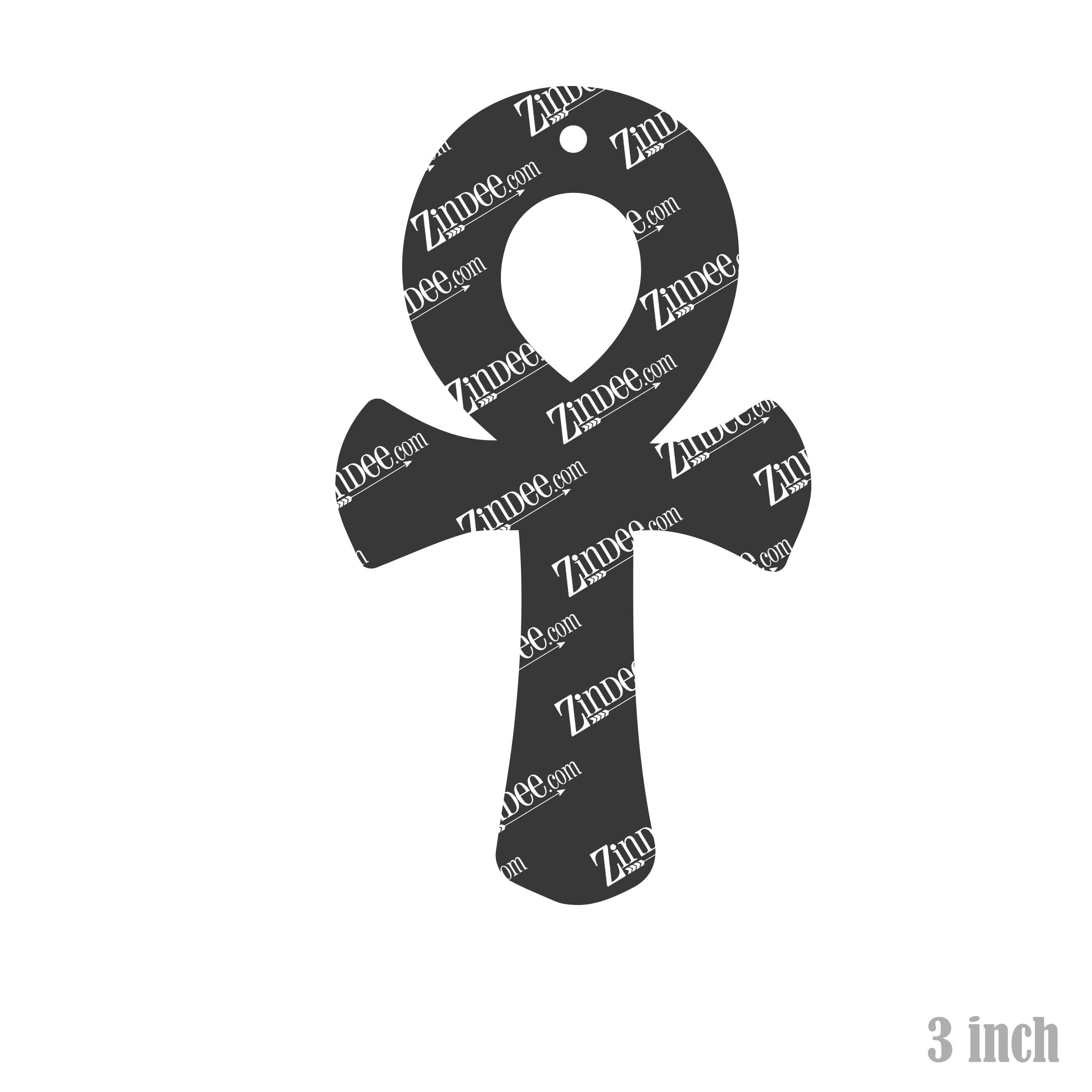 Ankh acrylic blank (3 inch) (5 piece minimum)