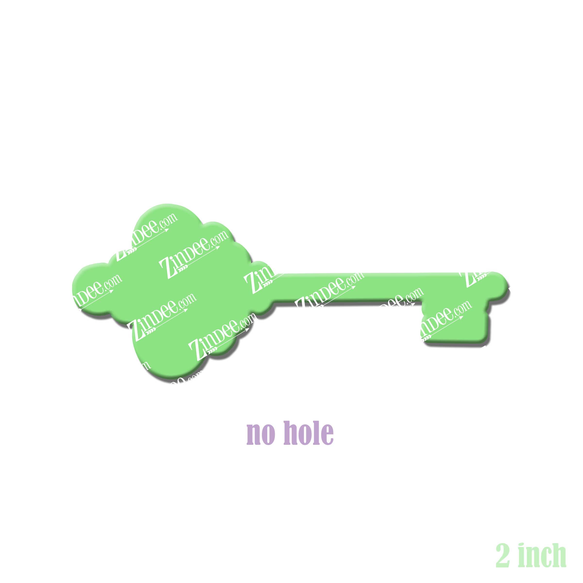 Antique Key acrylic blank (2 inch) NO HOLE (5 piece minimum)