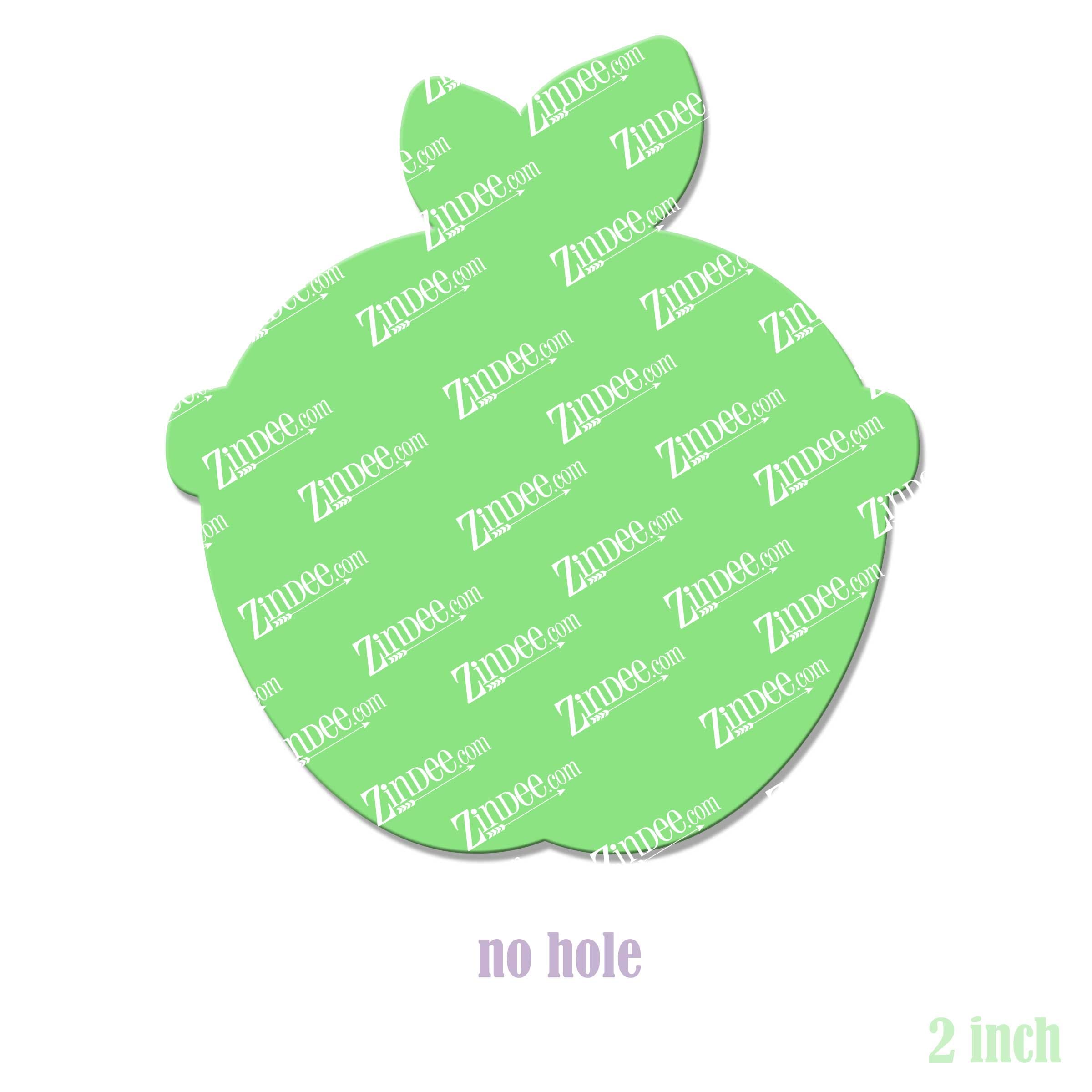 Alternative view of Apple with Glasses Acrylic Blank- Sticker- UV DTF (2 inch) NO HOLE