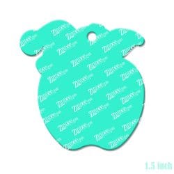 Alternative view of Apple with Santa Hat Acrylic Blank- Sticker- UV DTF (1.5 inch)