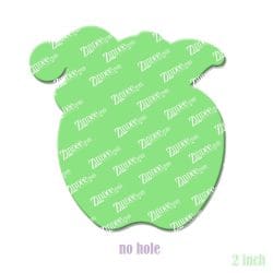 Alternative view of Apple with Santa Hat – Acrylic Badge Reel Blank (2") No Hole | Optional Sticker or UV DTF