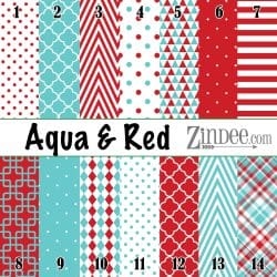 Aqua and Red (vinyl)