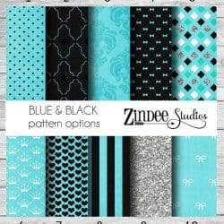 Aqua Blue and Black (vinyl)