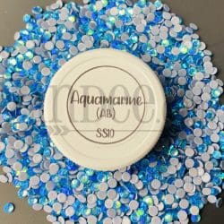 Aquamarine AB Hotfix Rhinestone ss10 (machine cut) 10 Gross