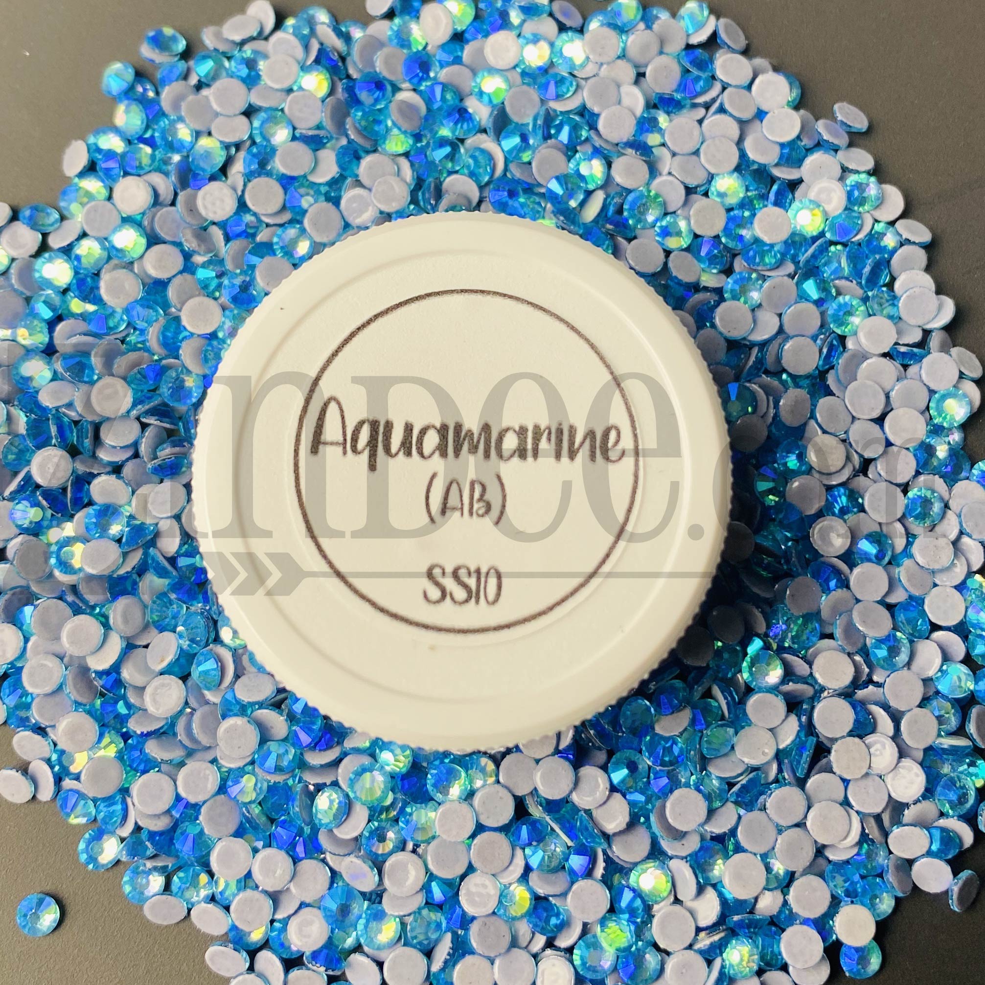 Aquamarine AB Hotfix Rhinestone ss10 (machine cut) 10 Gross