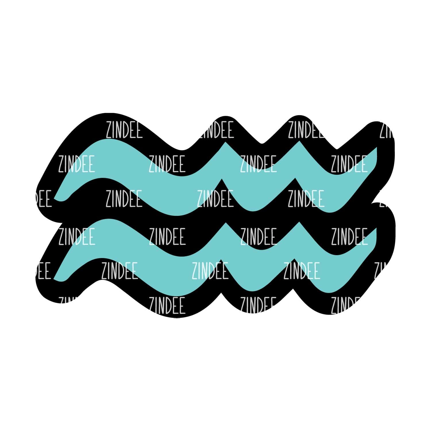 Alternative view of Aquarius (zodiac) acrylic blank (3 inch)