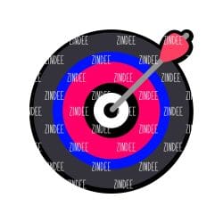 Alternative view of Archery Target – Acrylic Keychain Blank (2") | Optional Sticker or UV DTF
