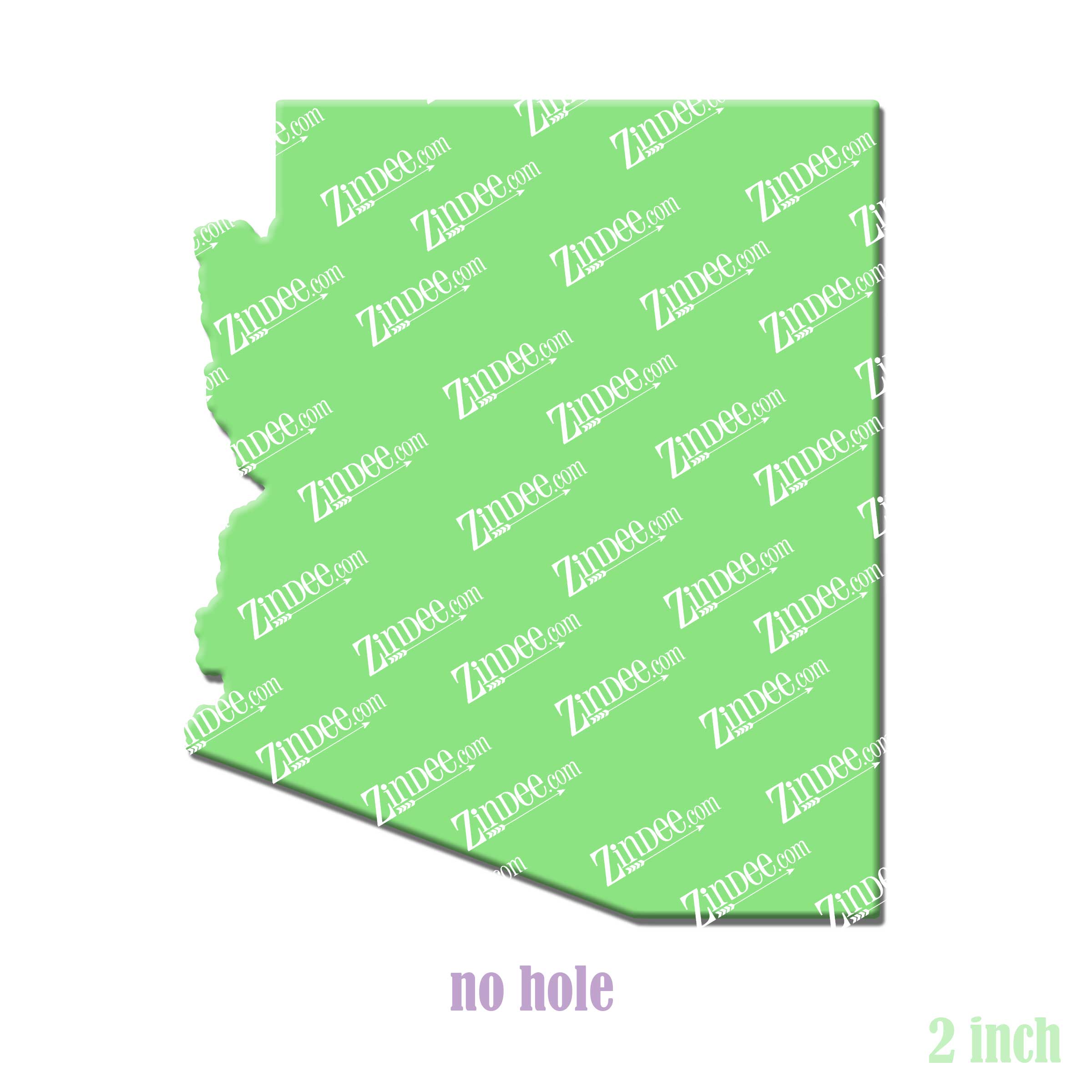 Alternative view of Arizona Acrylic Blank- Sticker- UV DTF (2 inch) NO HOLE