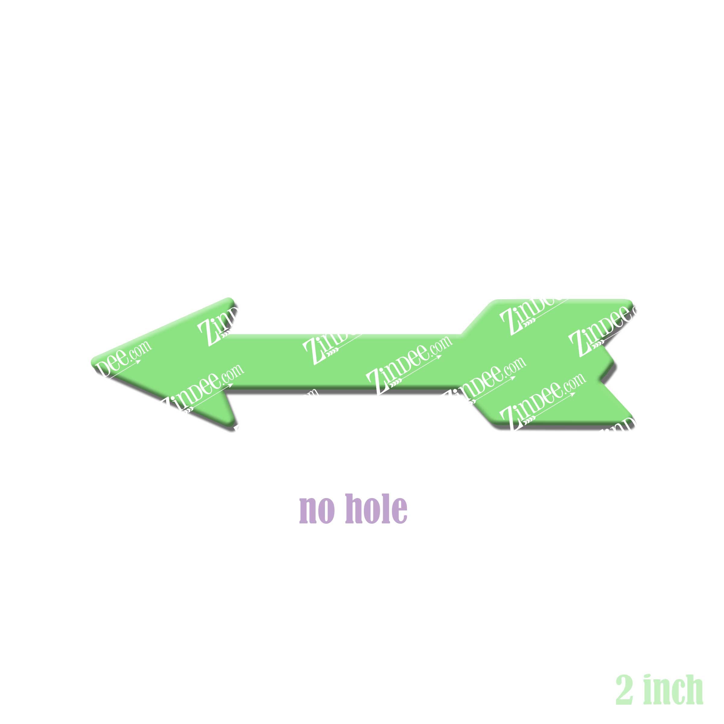 Arrow acrylic blank (2 inch) NO HOLE (5 piece minimum)