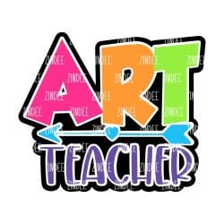 Art Teacher – Acrylic Badge Reel Blank (2") No Hole | Optional Sticker or UV DTF