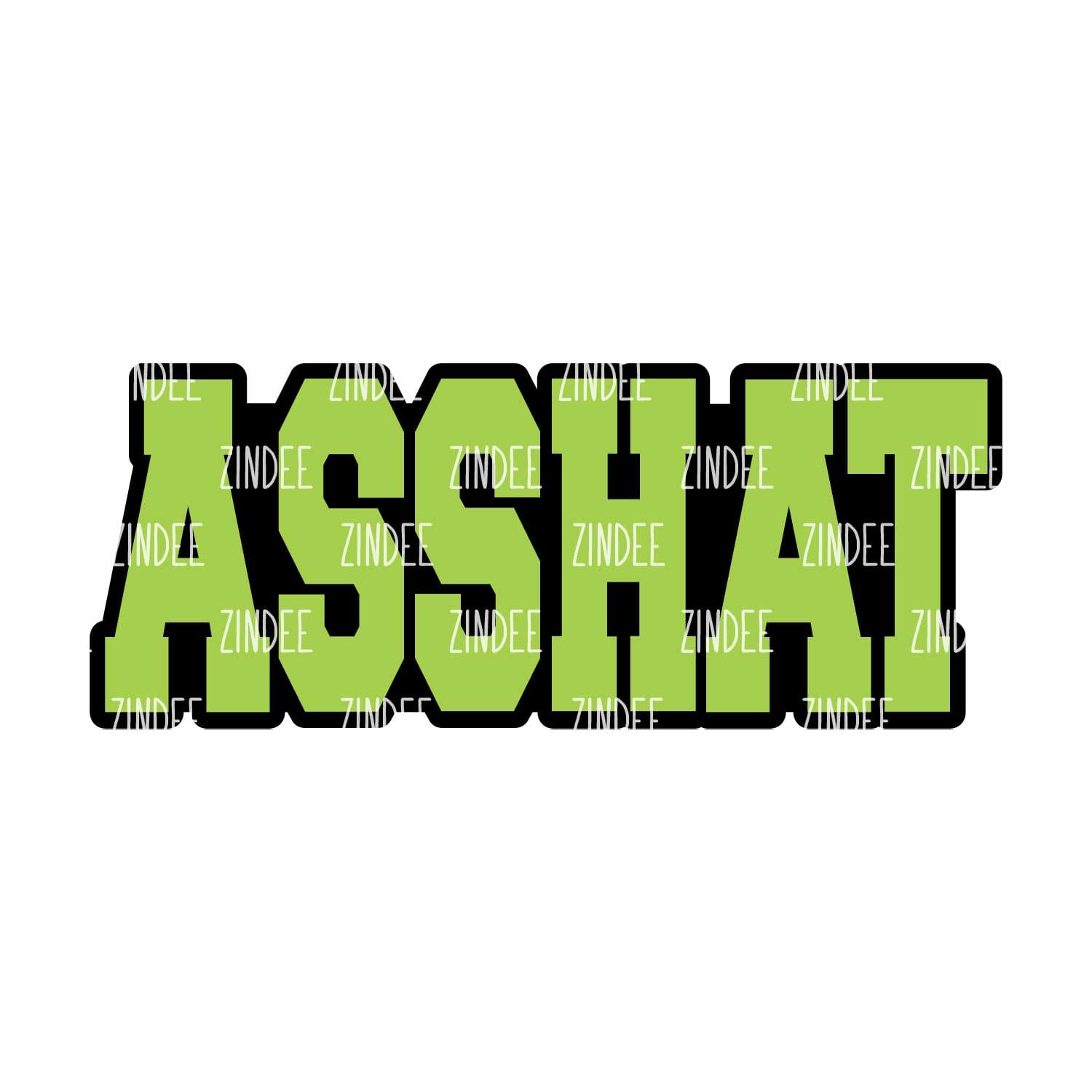 Alternative view of Asshat (word) acrylic blank (2 inch) NO HOLE (5 piece minimum)