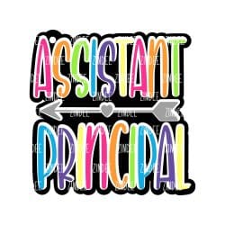 Assistant Principal – Acrylic Badge Reel Blank (2") No Hole | Optional Sticker or UV DTF