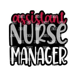 Assistant Nurse Manager – Acrylic Badge Reel Blank (2") No Hole | Optional Sticker or UV DTF