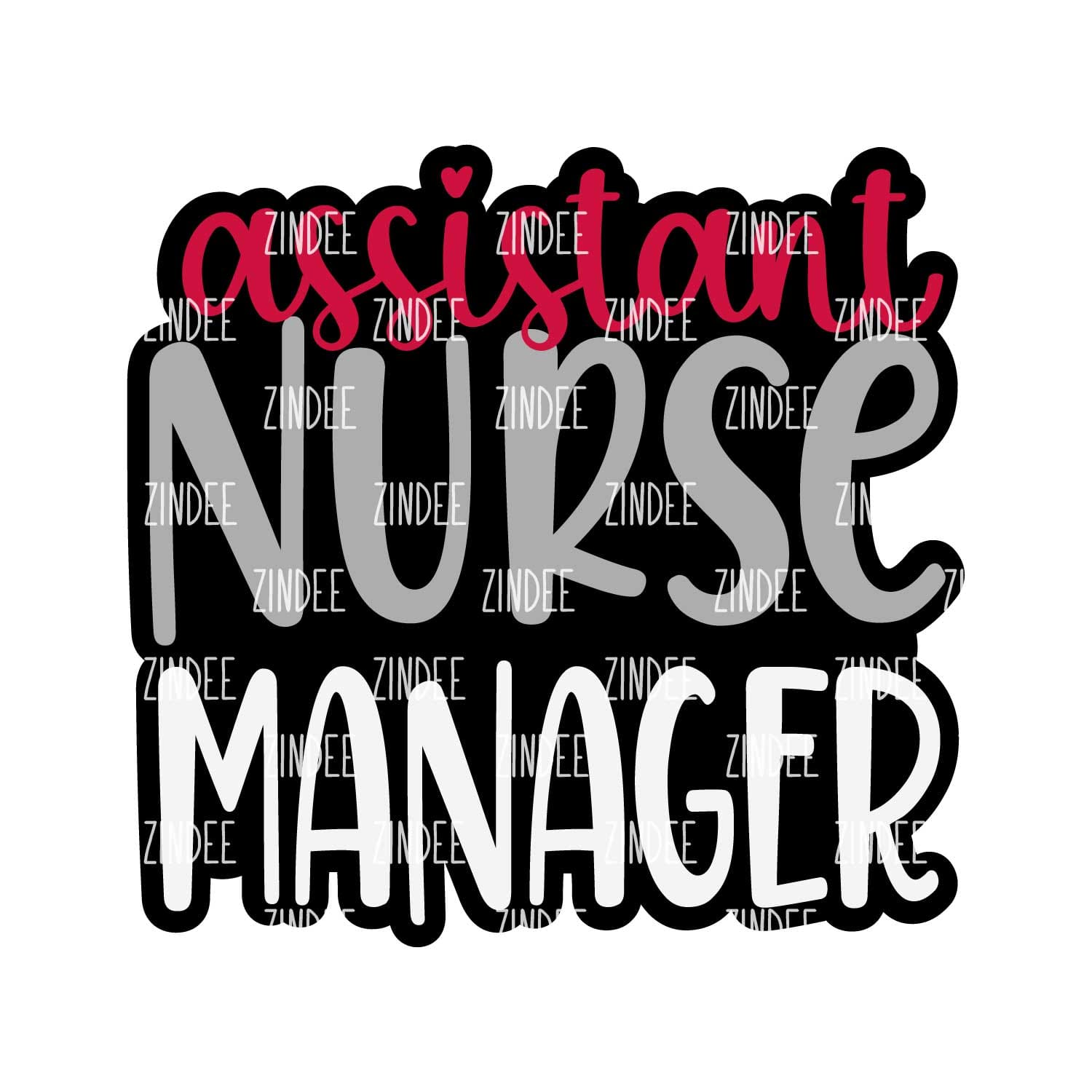 Assistant Nurse Manager Acrylic Blank- Sticker- UV DTF (2 inch) NO HOLE