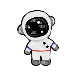 Astronaut – Acrylic Keychain Blank (2.5") | Optional Sticker or UV DTF