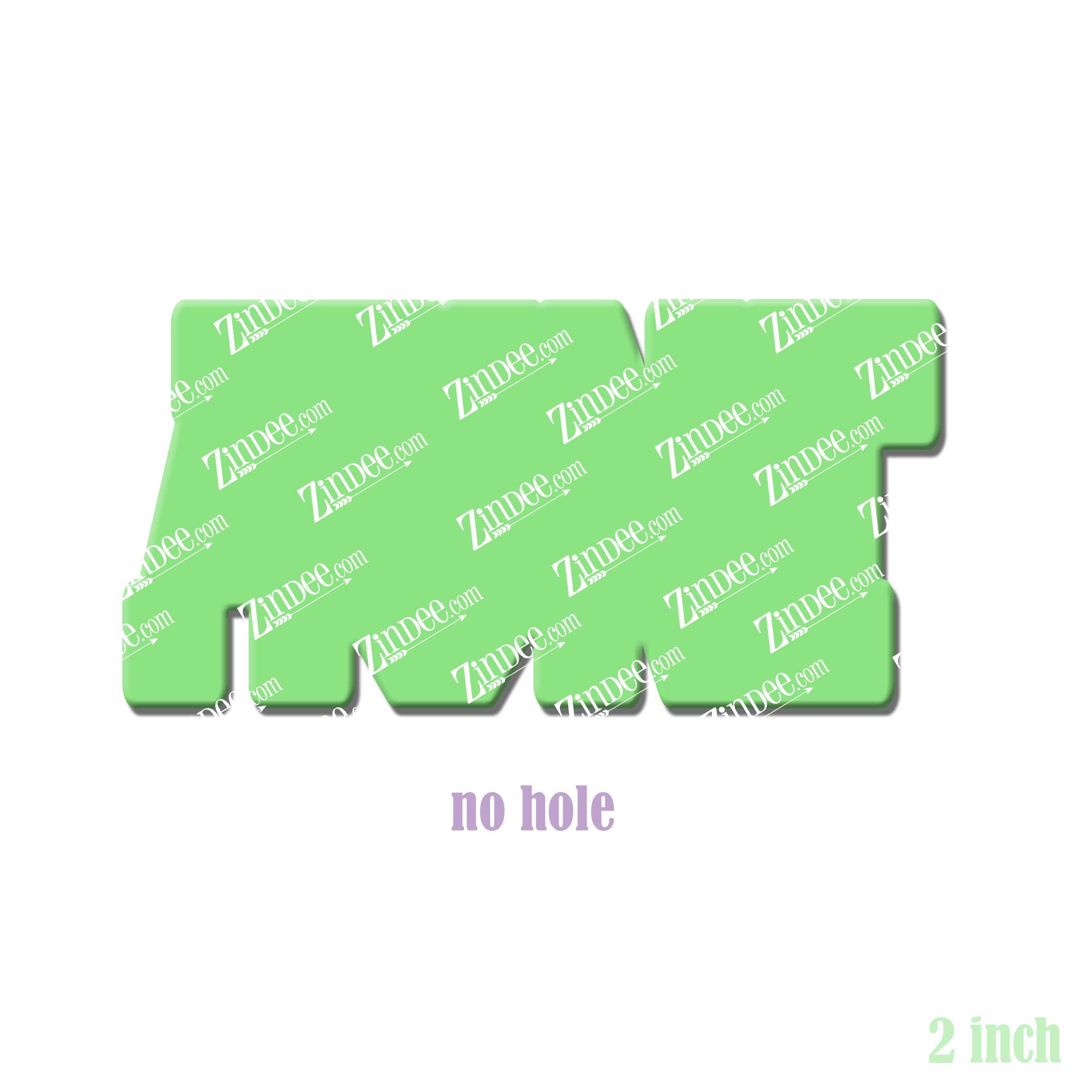 Aunt (word) acrylic blank (2 inch) NO HOLE (5 piece minimum)