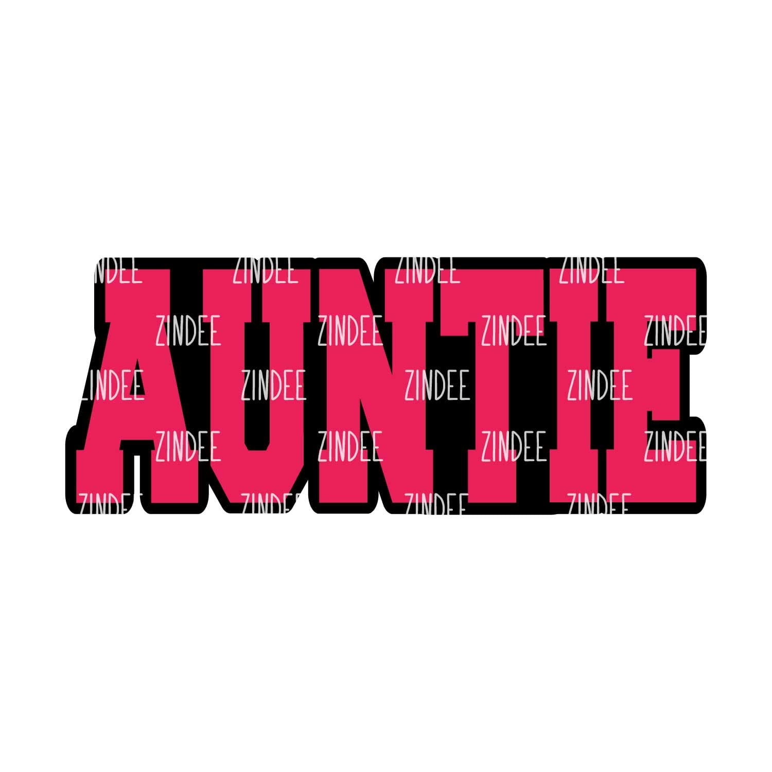 Alternative view of Auntie (word) acrylic blank (2 inch) NO HOLE (5 piece minimum)