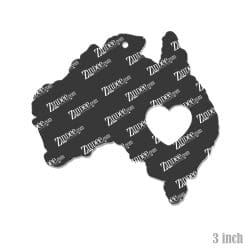 Australia with Heart Cut Out acrylic blank (3 inch)